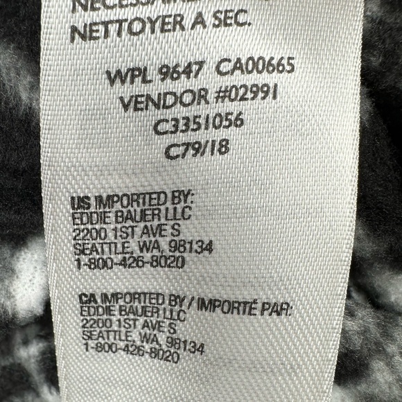 NWT Eddie Bauer Women's Stretch Fleece Lined Polar Pant Grey Plaid Size 14 - Picture 5 of 7